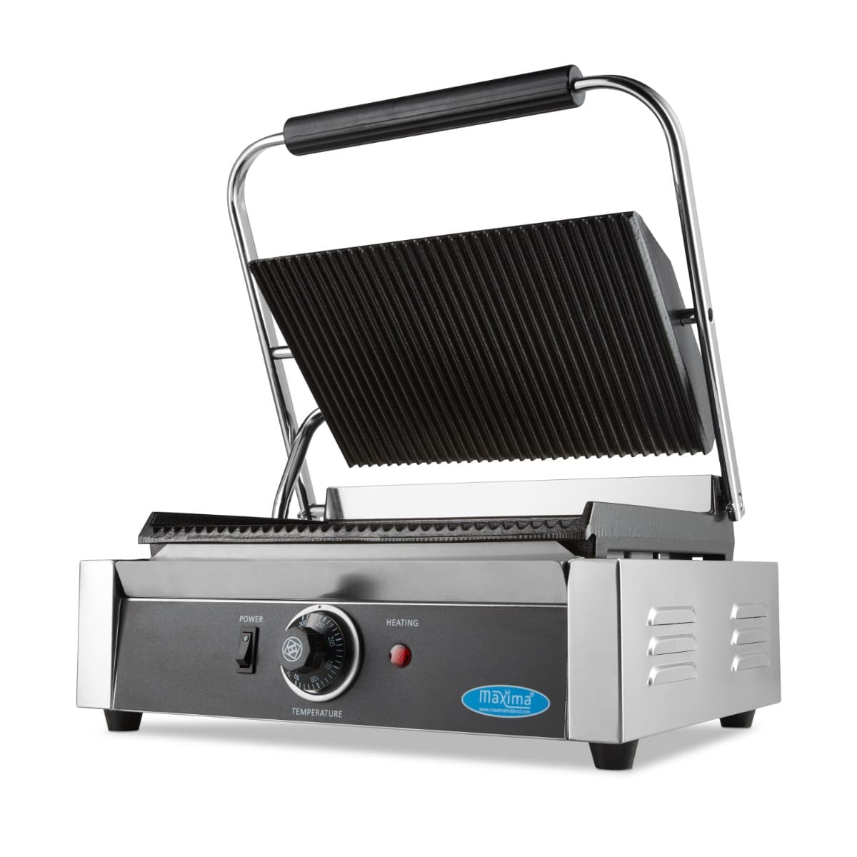 Grill contact - rainuré - plaque de gril simple - 33,5 cm