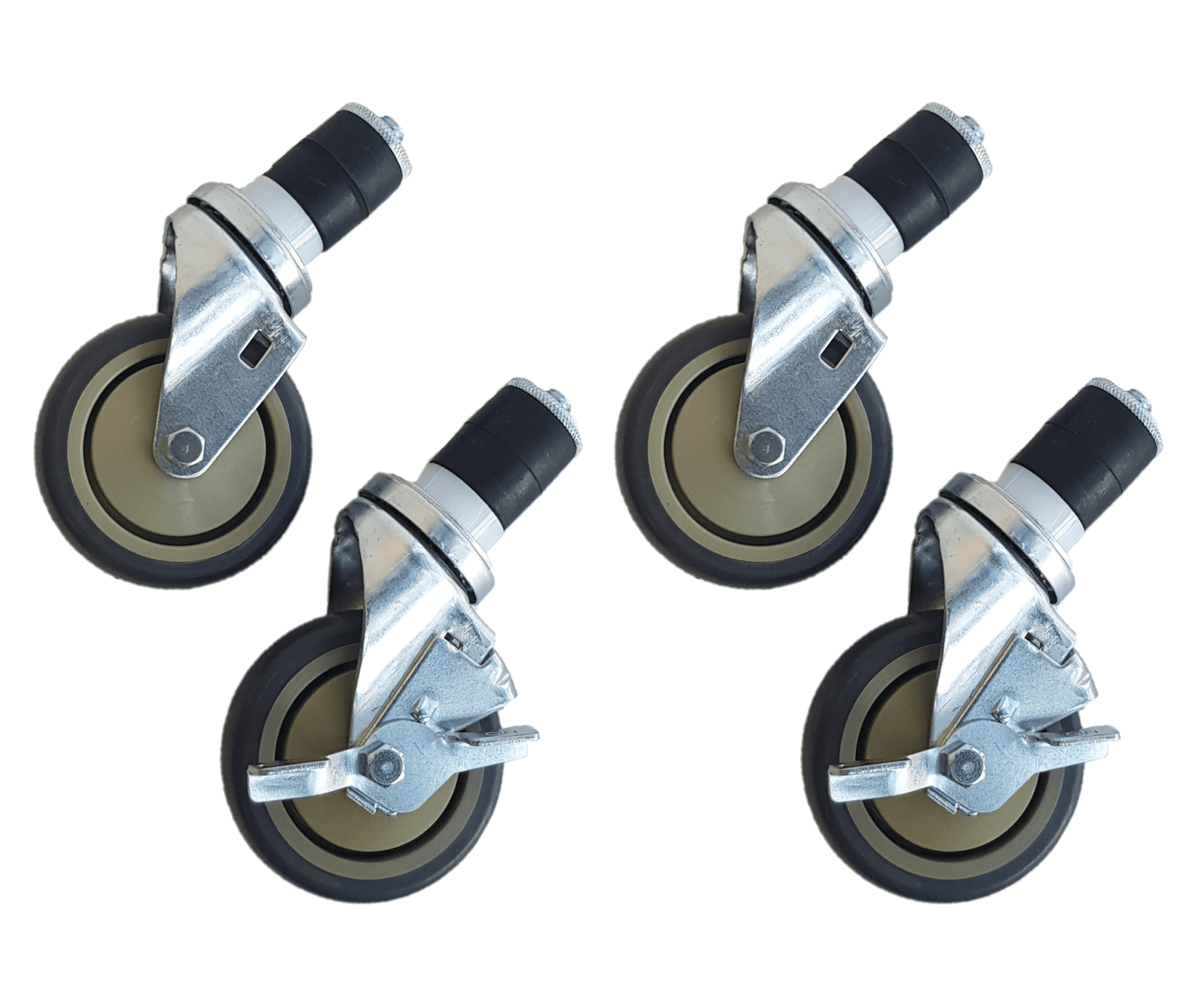 Roues de la table de travail 4 pcs - 2 avec freins - 4 inch / 10.2 cm