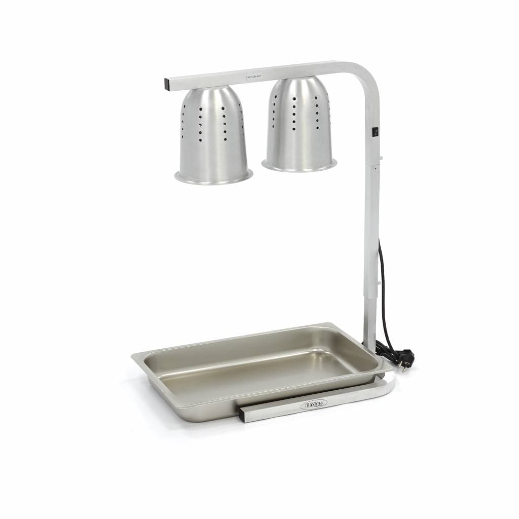 Lampe chauffante - 2 lampes - incl 2 lampes et 1 récipient 1/1 GN