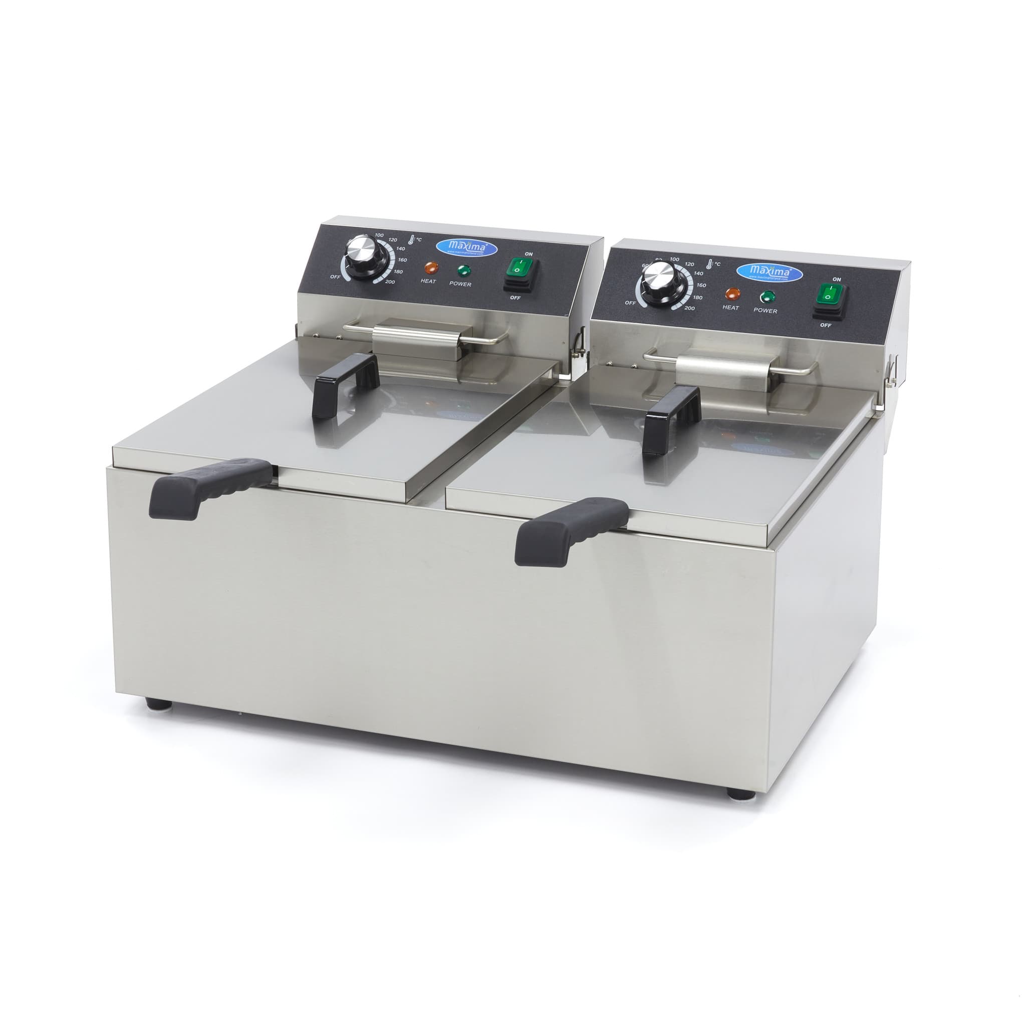Friteuse - 2 x 11 L - 2 paniers - jusqu'à 2,8 kg de frites