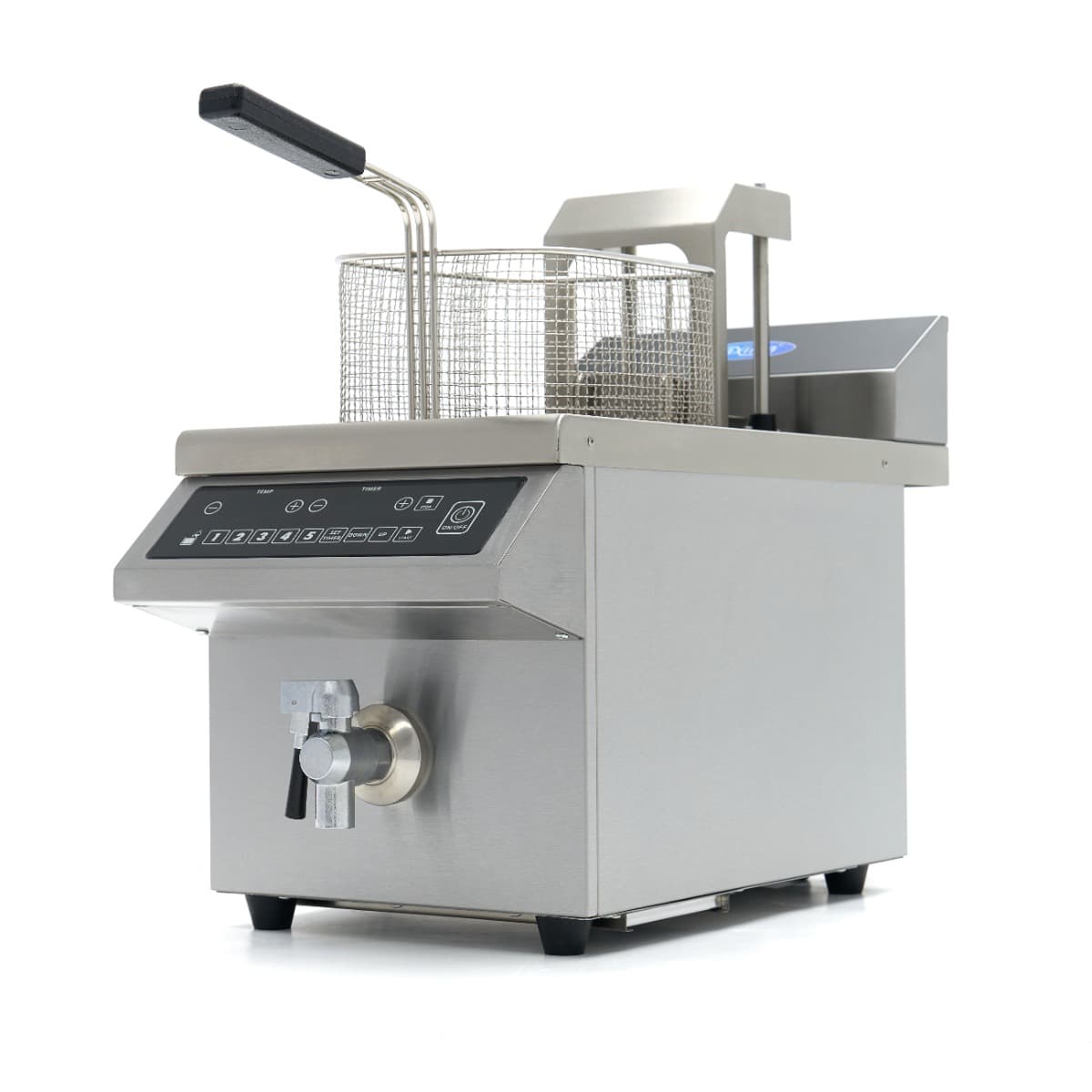 Friteuse - 8 L - 1 panier - induction - système de levage - avec robinet de vidange