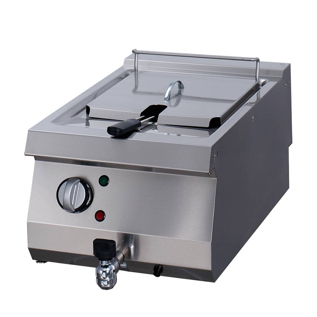 Heavy Duty friteuse - 1 x 12 L - unité simple - profondeur 70 cm - avec robinet de vidange - électrique