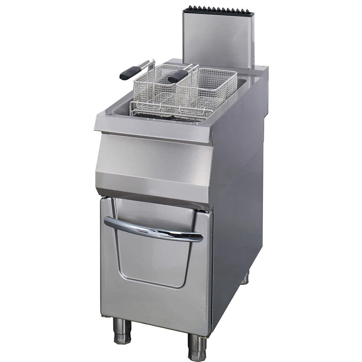 Premium friteuse - 1 x 22 L - unité simple - profondeur 90 cm - avec robinet de vidange - gaz