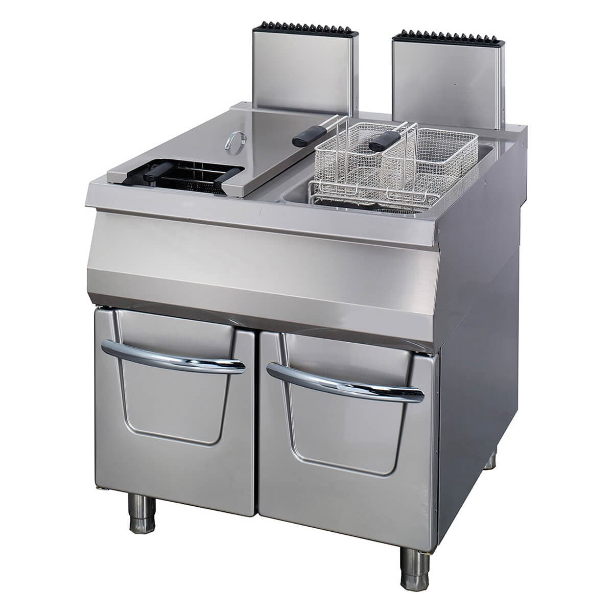 Premium friteuse - 2 x 22 L - unité double - profondeur 90 cm - avec robinet de vidange - gaz