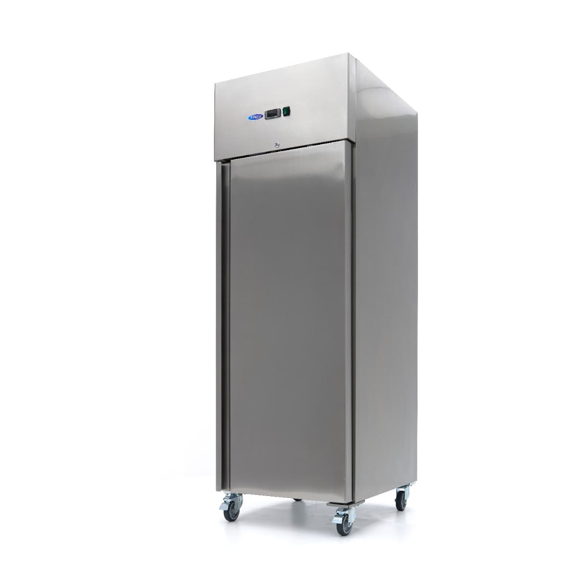 Réfrigérateur - 600 L - 3 étagères réglables (2/1 GN)  - acier inoxydable - sur roulettes