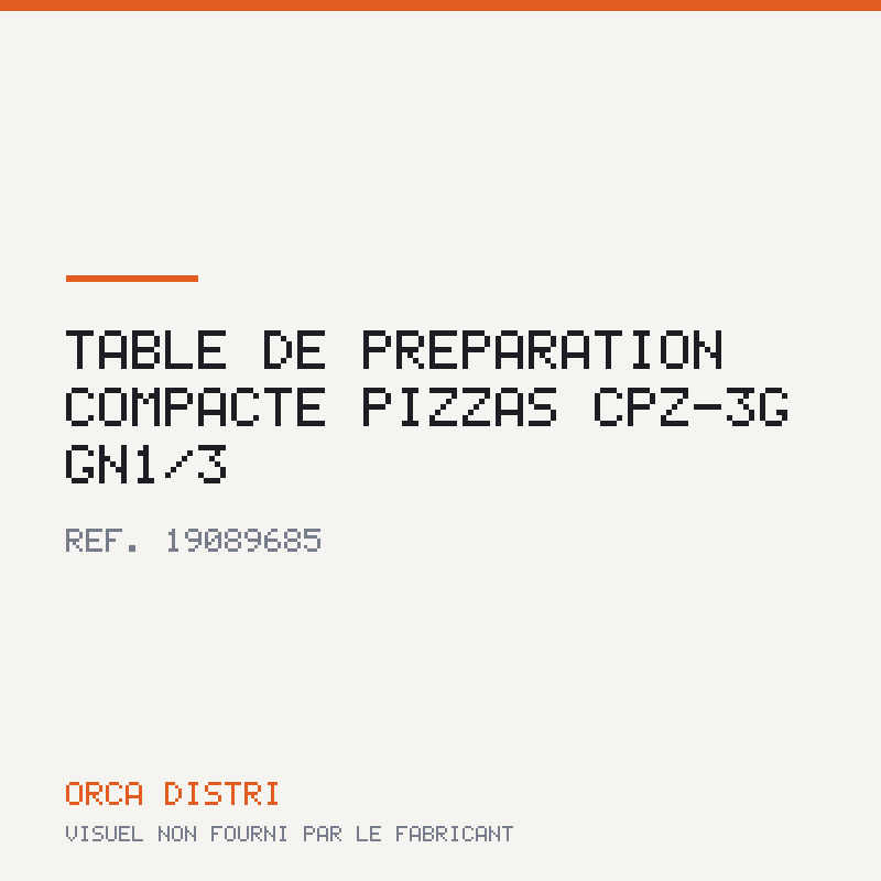 Table de preparation Compacte Pizzas CPZ-3G GN1/3