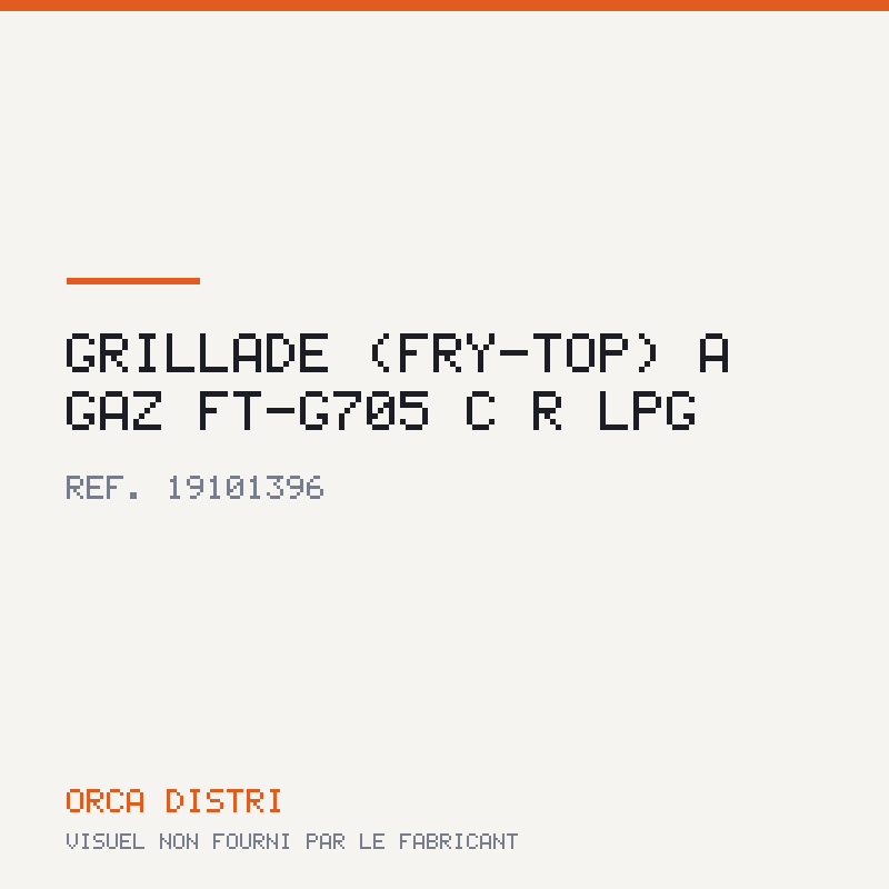 Grillade (fry-top) À gaz FT-G705 C R LPG