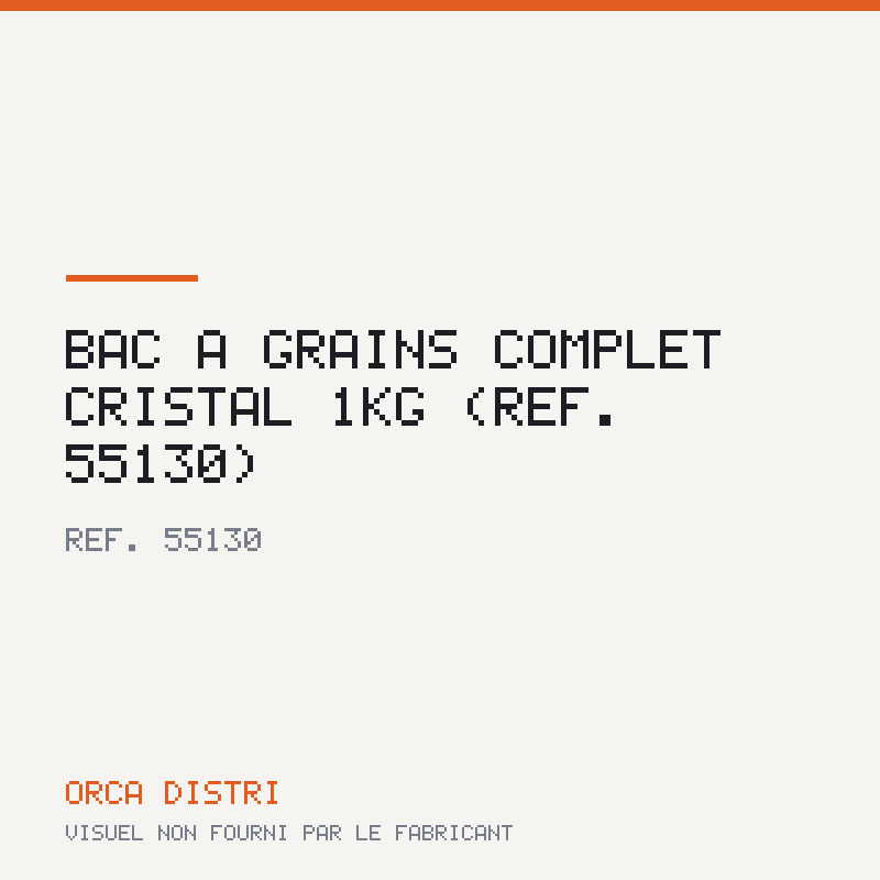 BAC A GRAINS COMPLET CRISTAL 1KG (réf. 55130)