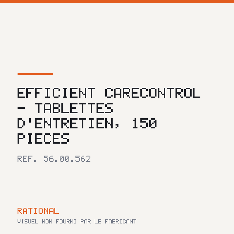 Efficient CareControl - Tablettes d'entretien, 150 pièces