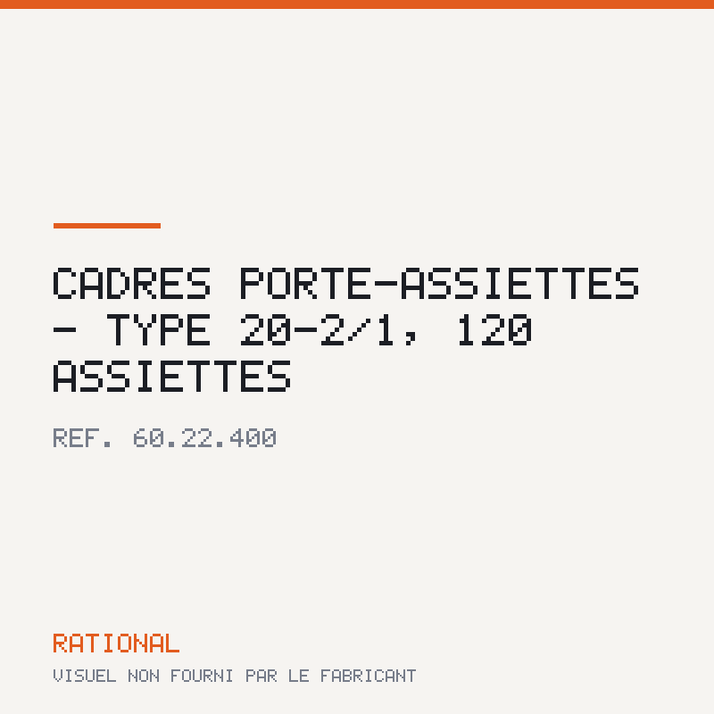 Cadres porte-assiettes - Type 20-2/1, 120 assiettes