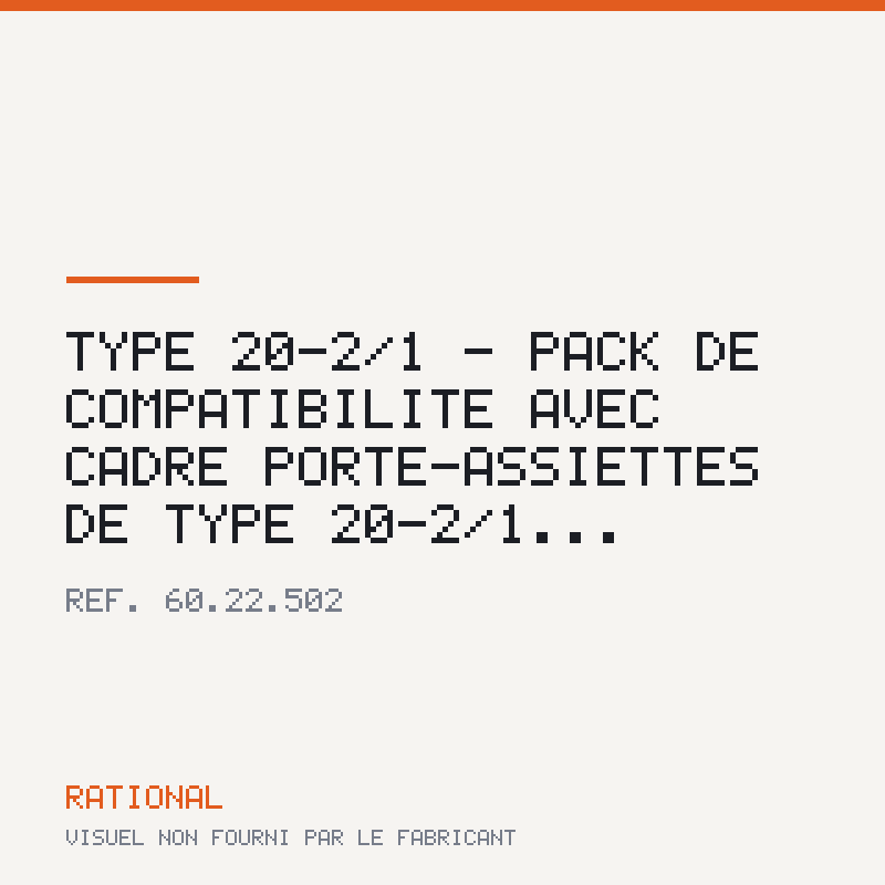 Type 20-2/1 - Pack de compatibilité avec cadre porte-assiettes de type 20-2/1...