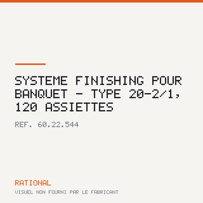 Système Finishing pour banquet - Type 20-2/1, 120 assiettes