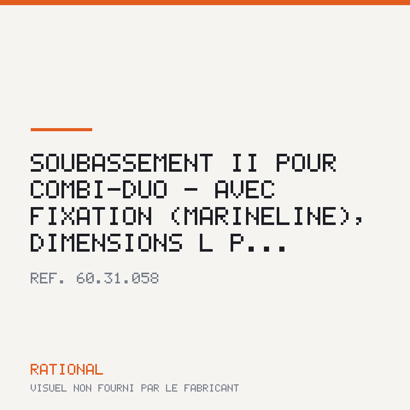 Soubassement II pour Combi-Duo - Avec fixation (MarineLine), dimensions L | P...