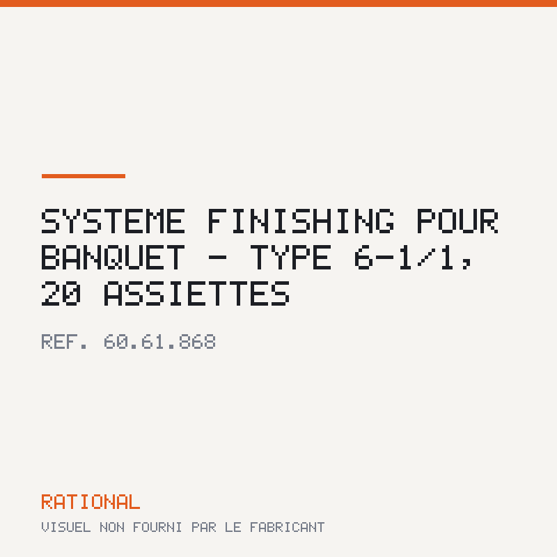 Système Finishing pour banquet - Type 6-1/1, 20 assiettes