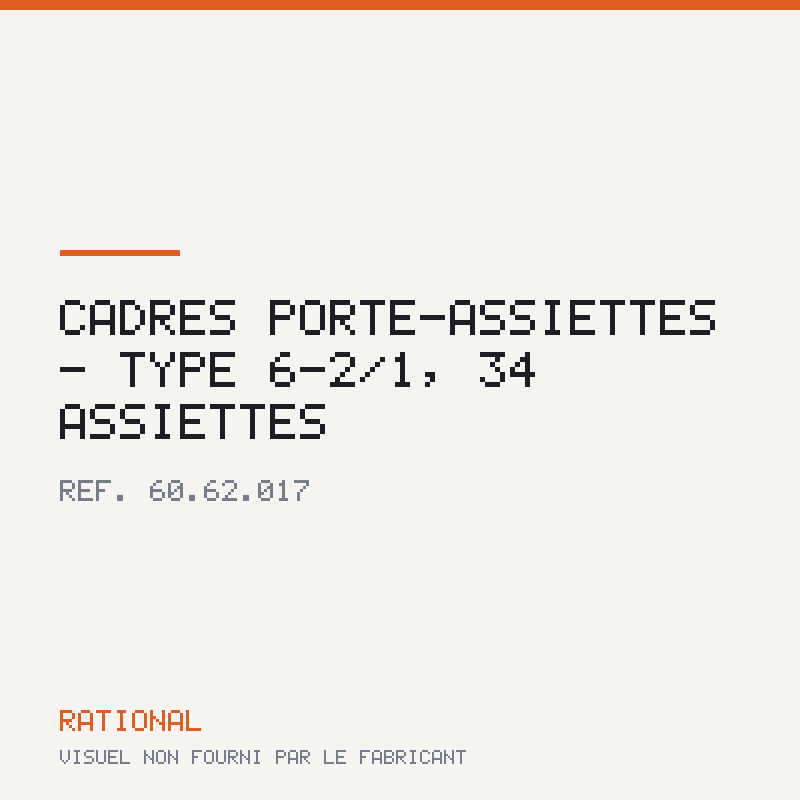 Cadres porte-assiettes - Type 6-2/1, 34 assiettes