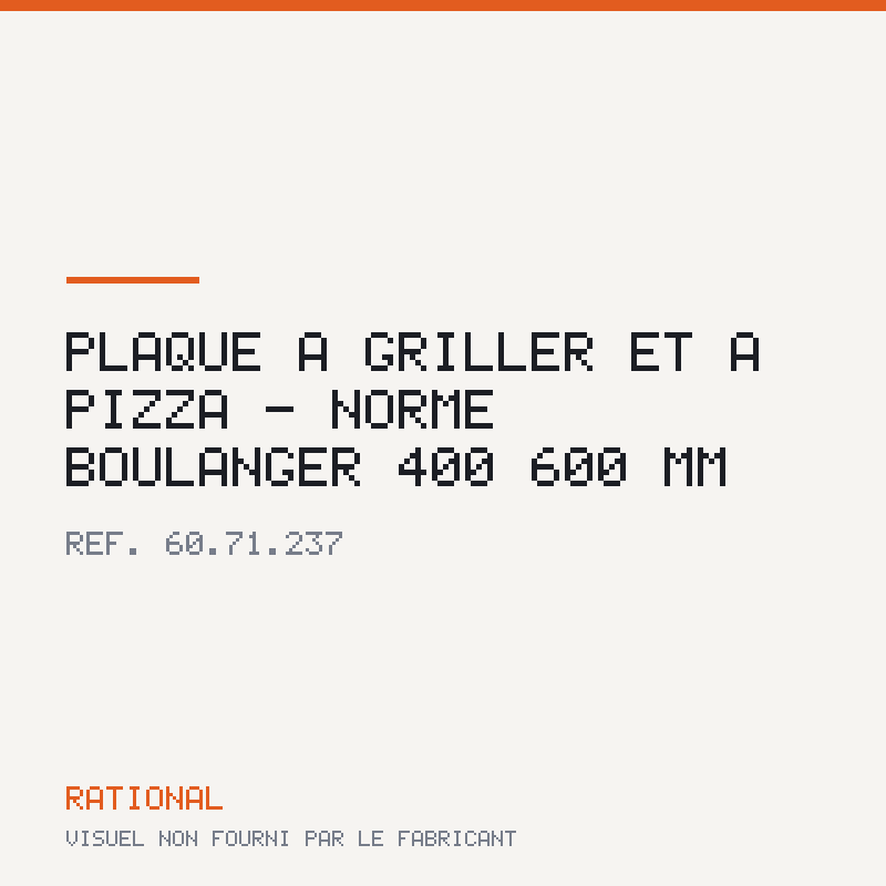 Plaque à griller et à pizza - Norme boulanger 400 × 600 mm