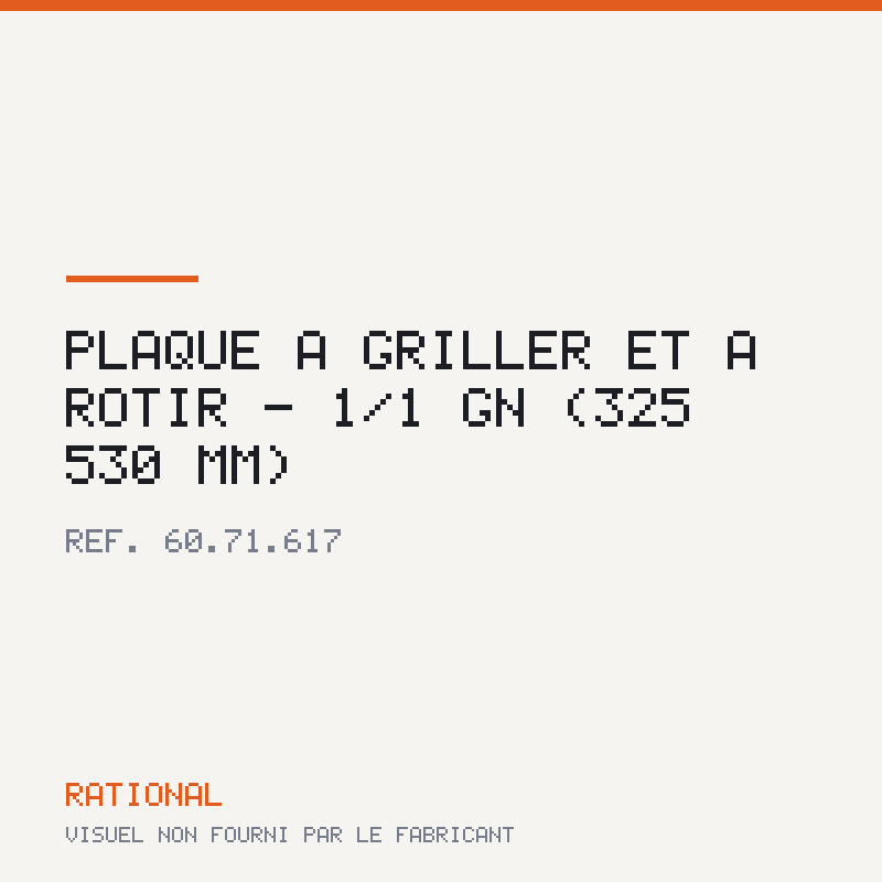 Plaque à griller et à rôtir - 1/1 GN (325 × 530 mm)