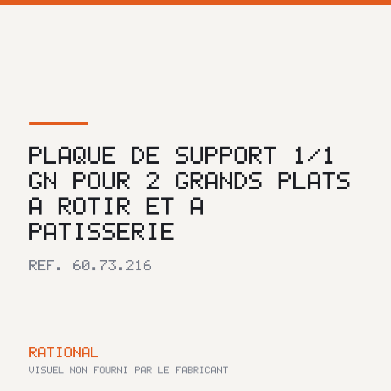 Plaque de support 1/1 GN pour 2 grands plats à rôtir et à pâtisserie