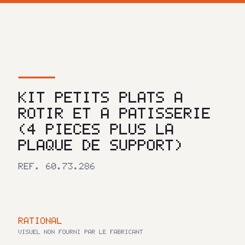Kit petits plats à rôtir et à pâtisserie (4 pièces plus la plaque de support)