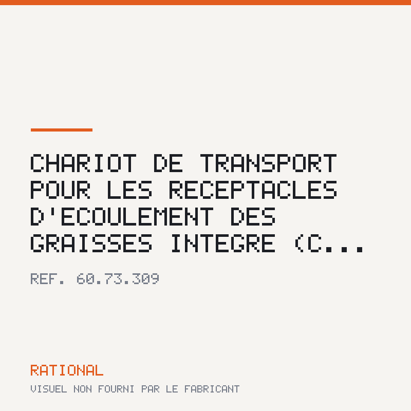 Chariot de transport pour les réceptacles d'écoulement des graisses intégré (C...