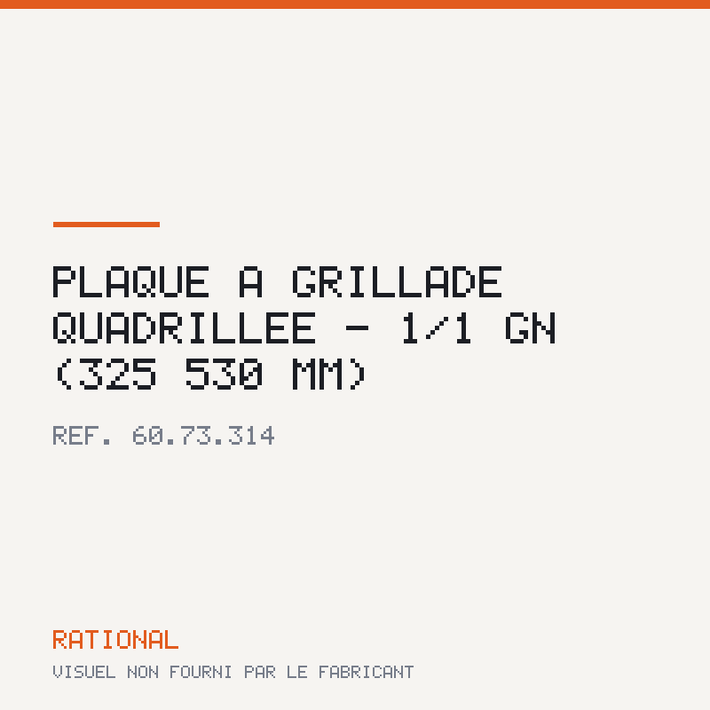 Plaque à grillade quadrillée - 1/1 GN (325 × 530 mm)