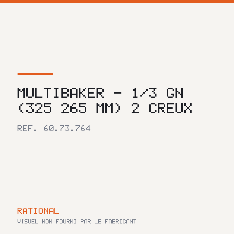 Multibaker - 1/3 GN (325 × 265 mm) 2 creux