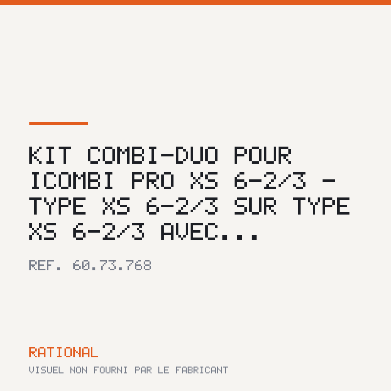 Kit Combi-Duo pour iCombi Pro XS 6-2/3 - Type XS 6-2/3 sur type XS 6-2/3 avec...