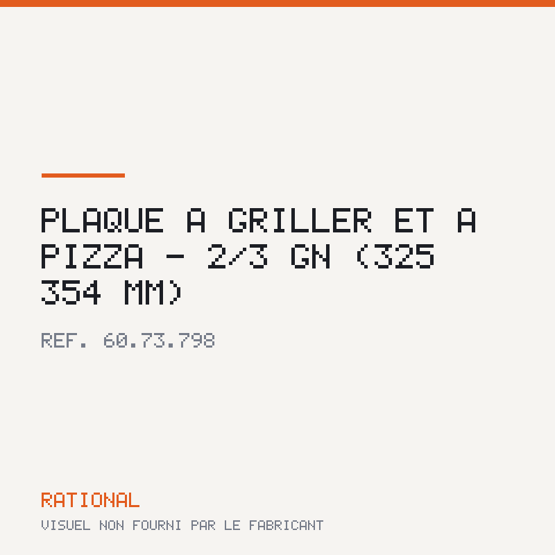 Plaque à griller et à pizza - 2/3 GN (325 × 354 mm)