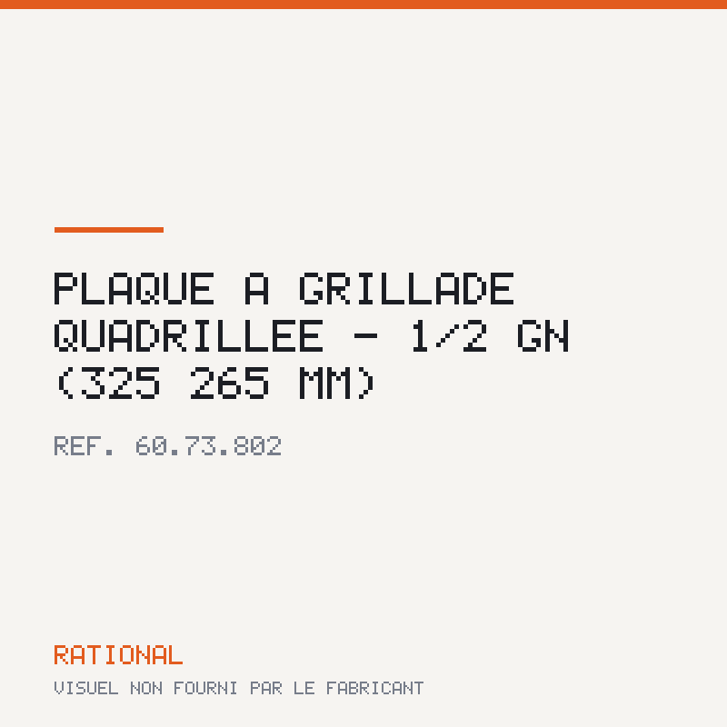 Plaque à grillade quadrillée - 1/2 GN (325 × 265 mm)