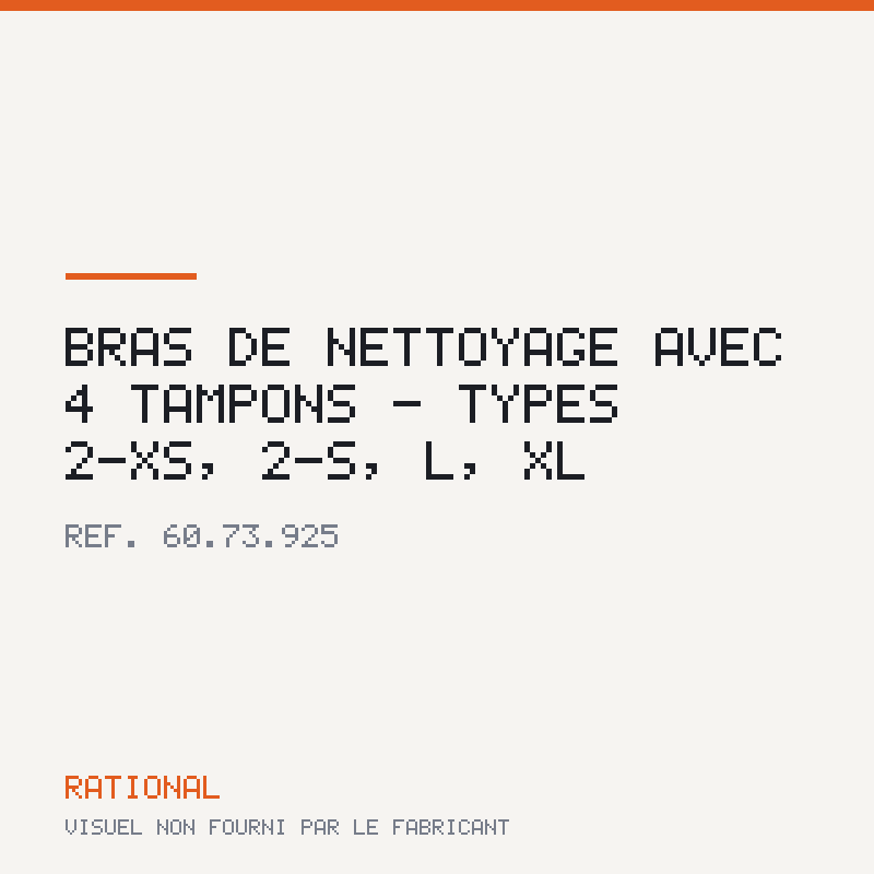 Bras de nettoyage avec 4 tampons - Types 2-XS, 2-S, L, XL
