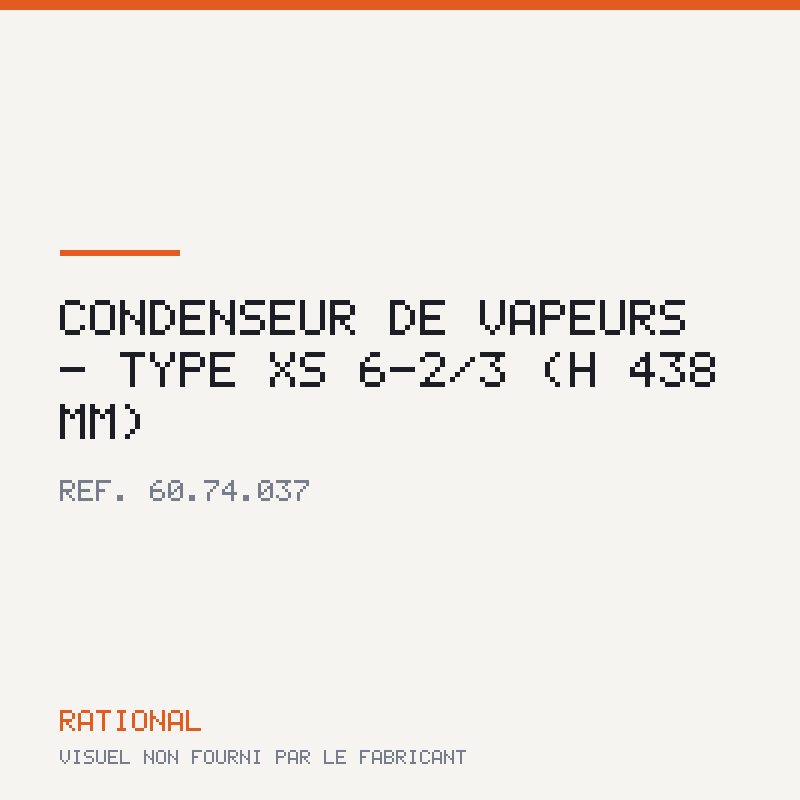 Condenseur de vapeurs - Type XS 6-2/3 (H 438 mm)