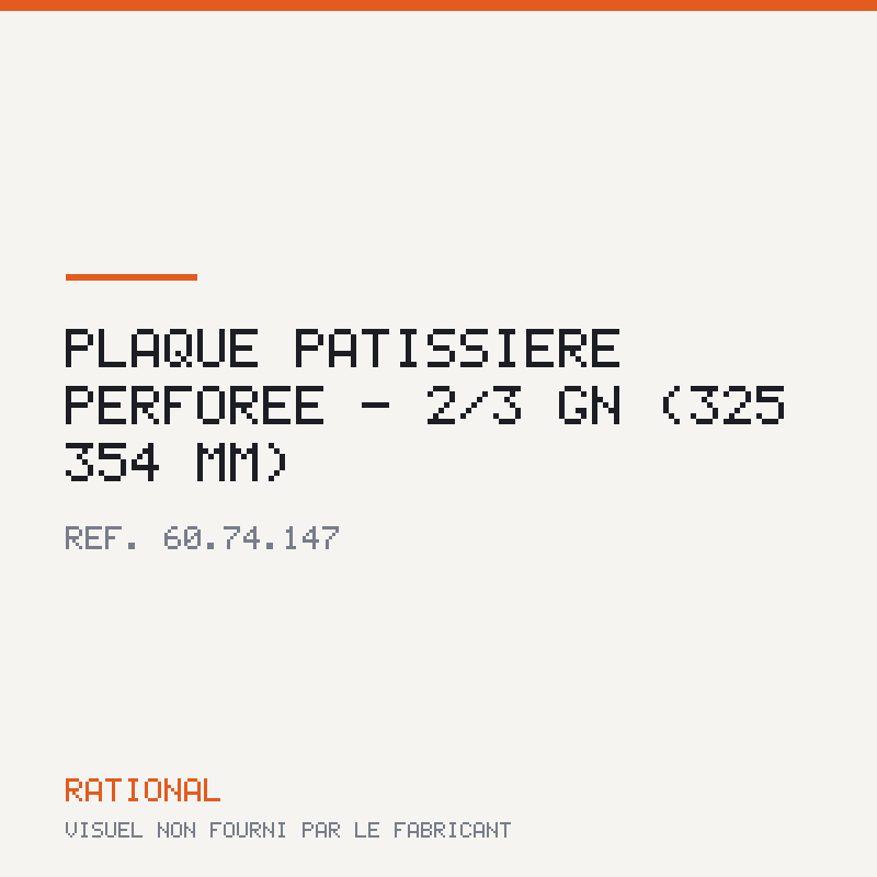 Plaque pâtissière perforée - 2/3 GN (325 × 354 mm)