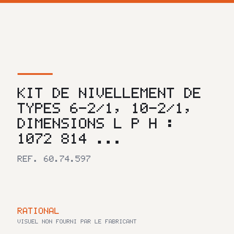 Kit de nivellement de types 6-2/1, 10-2/1, dimensions L | P | H : 1072 | 814 |...