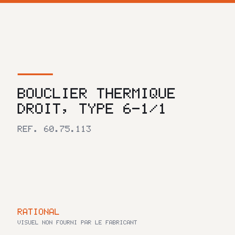 Bouclier thermique droit, type 6-1/1