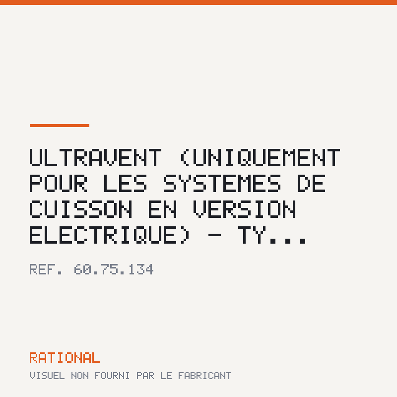 UltraVent (uniquement pour les systèmes de cuisson en version électrique) - Ty...