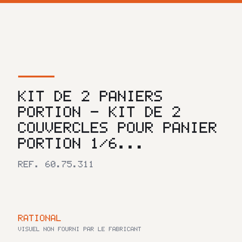 Kit de 2 paniers « portion » - Kit de 2 couvercles pour panier « portion » 1/6...