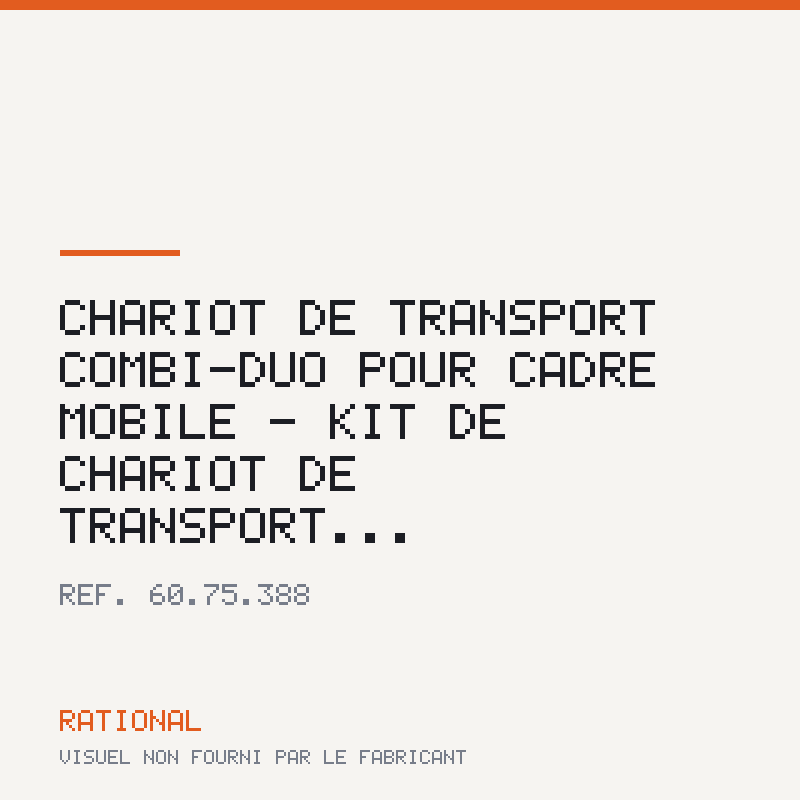 Chariot de transport Combi-Duo pour cadre mobile - Kit de chariot de transport...