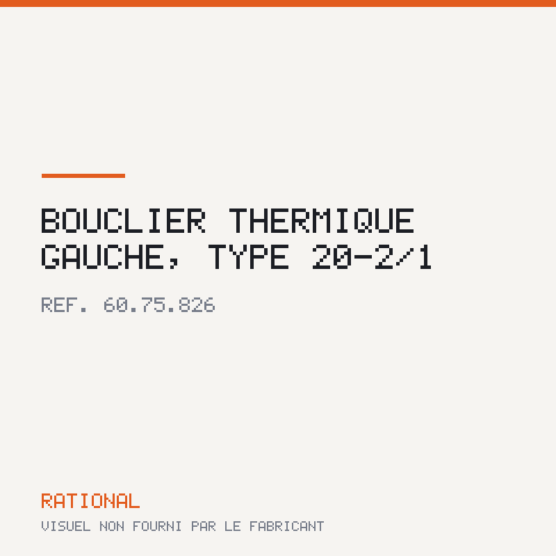 Bouclier thermique gauche, type 20-2/1