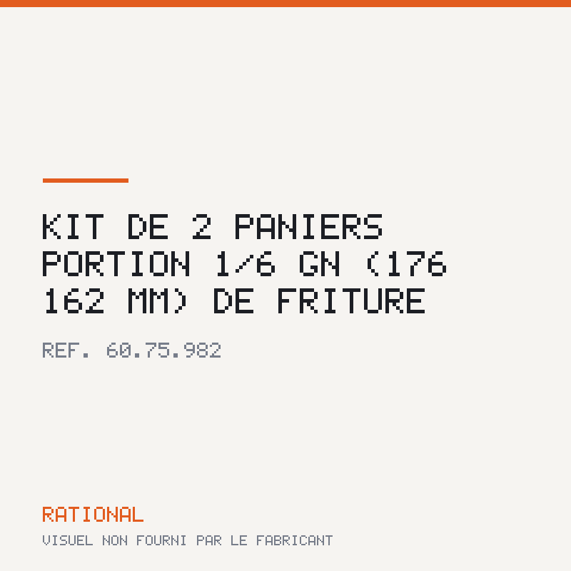 Kit de 2 paniers « portion » 1/6 GN (176 × 162 mm) de friture