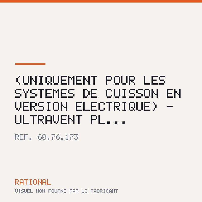 (uniquement pour les systèmes de cuisson en version électrique) - UltraVent Pl...