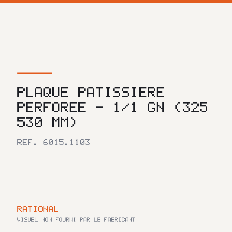 Plaque pâtissière perforée - 1/1 GN (325 × 530 mm)