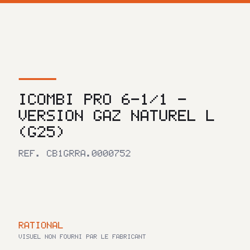 iCombi Pro 6-1/1 - version gaz naturel L (G25)