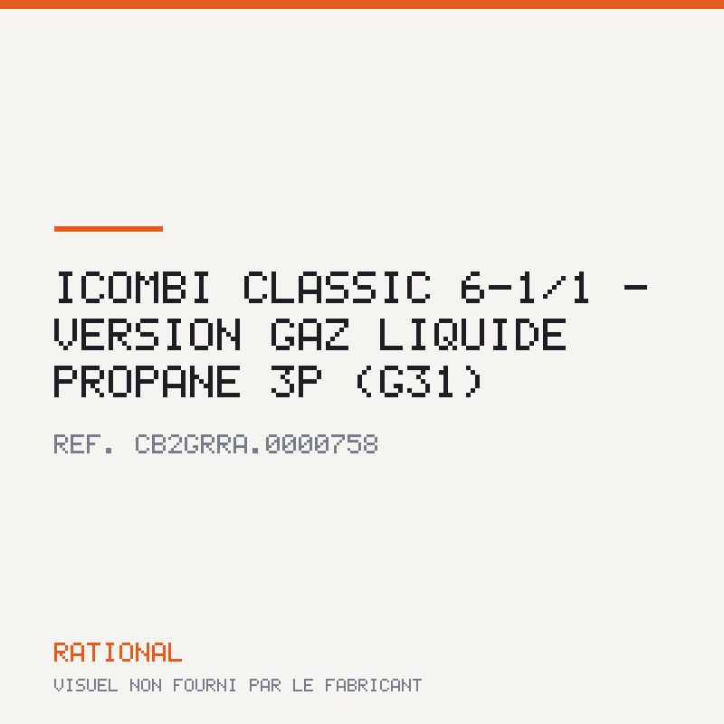 iCombi Classic 6-1/1 - version gaz liquide propane 3P (G31)