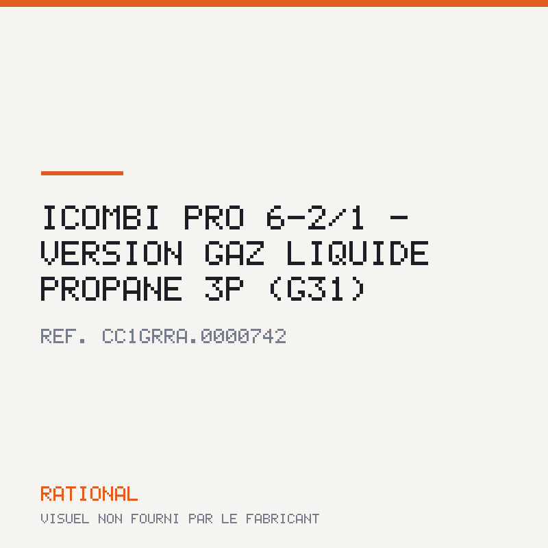 iCombi Pro 6-2/1 - version gaz liquide propane 3P (G31)