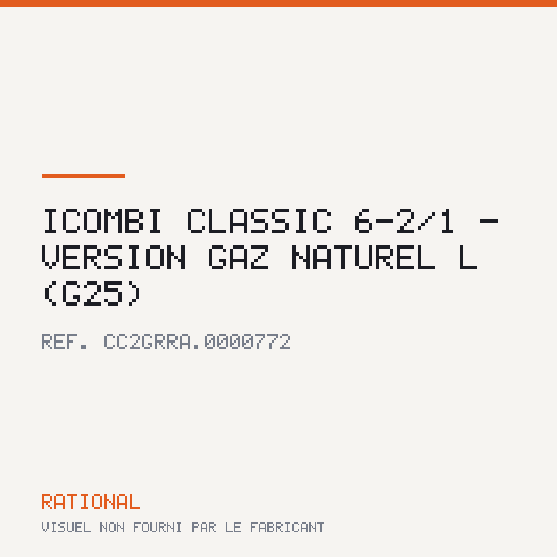 iCombi Classic 6-2/1 - version gaz naturel L (G25)