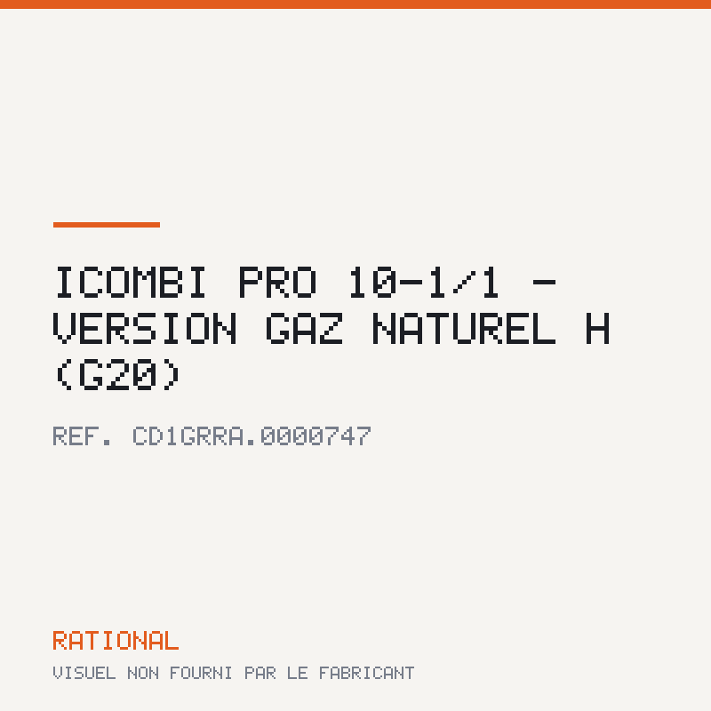 iCombi Pro 10-1/1 - version gaz naturel H (G20)