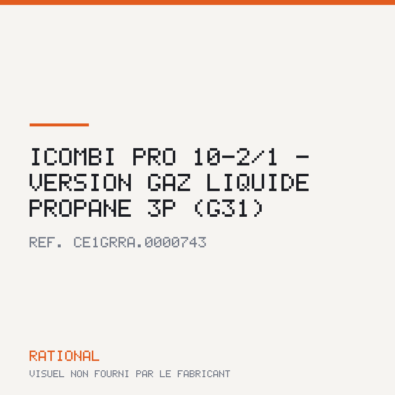 iCombi Pro 10-2/1 - version gaz liquide propane 3P (G31)