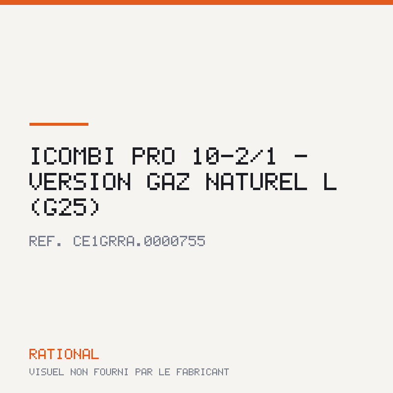iCombi Pro 10-2/1 - version gaz naturel L (G25)