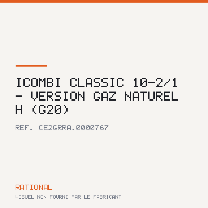 iCombi Classic 10-2/1 - version gaz naturel H (G20)