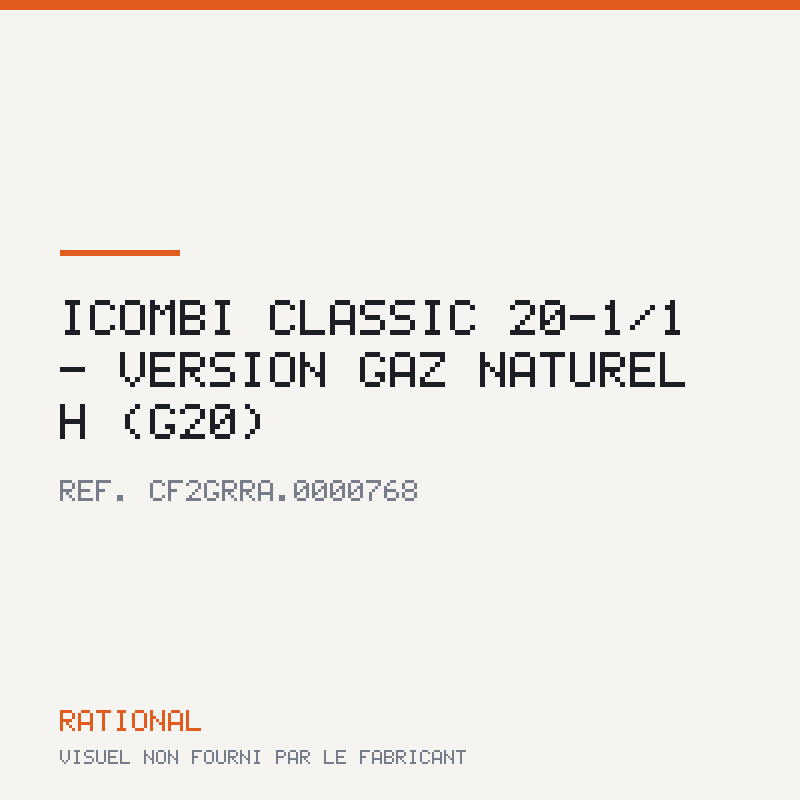 iCombi Classic 20-1/1 - version gaz naturel H (G20)